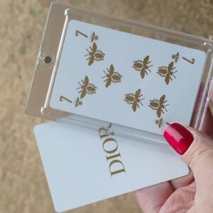 Dior gold 7 BEE collectors playing card in magnetic case discounted shipping
